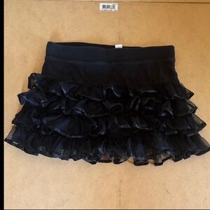 Elegant Black Ruffled Skirt